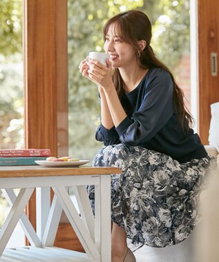 ANY SIS 【美人百花11月号掲載】クリアシェル イヤリング ゴールド