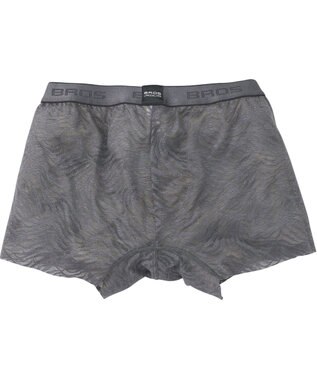 WACOAL MEN ボクサーパンツ【レースボクサー】フロント快適グラマラス 通気性 フリーなカッティング(裾部分) 前閉じ レース 下着 GT3341 /ブロス バイ ワコールメン グレー