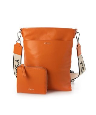 Y'SACCS イタリアンシープ 財布付きスマホポシェット オレンジ
