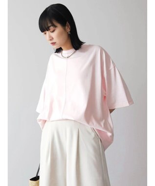 Green Parks 接触冷感裾リブＴシャツ Pink