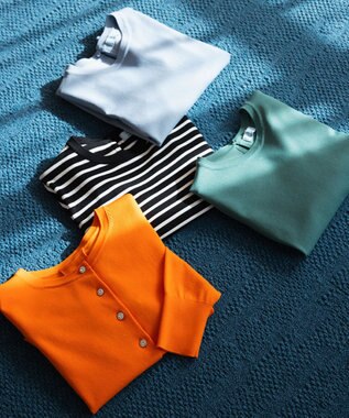 組曲 L 【UVケア・接触冷感】MINA 6分袖ニットプルオーバー クリームグリーン系