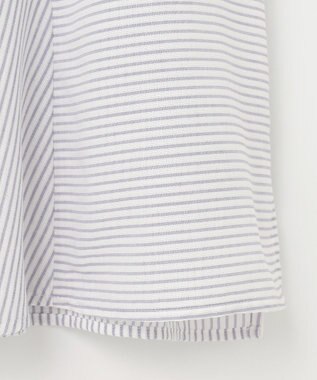 J.PRESS LADIES S 【洗える】ドビー強撚ストライプ 前開き ブラウス ラベンダー系1