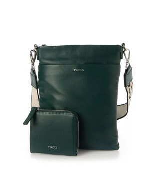 Y'SACCS イタリアンシープ 財布付きスマホポシェット グリーン