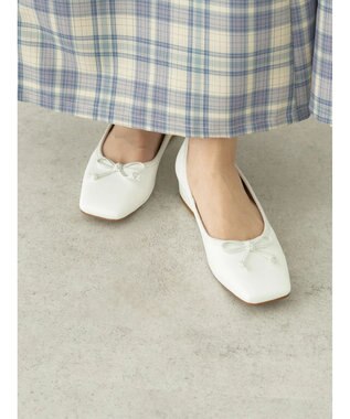 earth music&ecology ＯＲｉｅｎｔａｌＴＲａｆｆｉｃ　バレエパンプス White