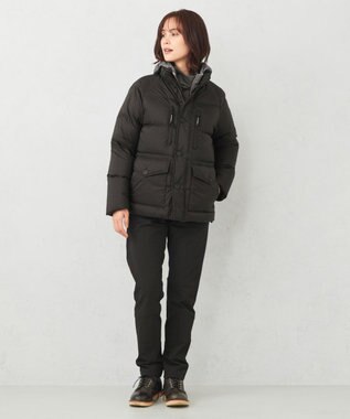 JOSEPH ABBOUD MOUNTAIN 【UNISEX】軽量/撥水  NYリップ ダウンブルゾン ブラック系