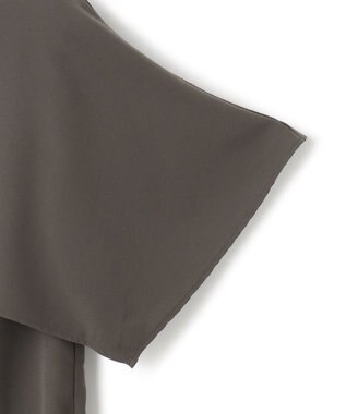 23区 S 【洗える/好評につき新色追加】ストレッチジョーゼットリブコンビ レイヤー カットソー グレー系