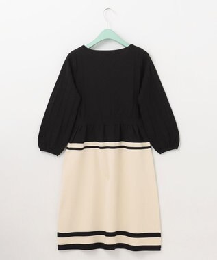 TOCCA 【洗える！】BI COLOR PONPON KNIT ニットドレス ブラック系