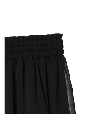 earth music&ecology フロッキードットシアーティアードスカート Black
