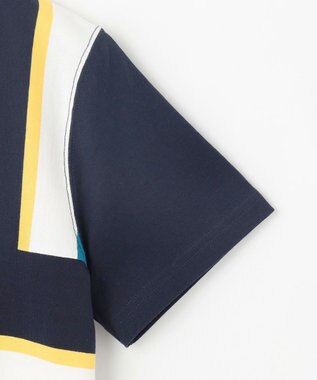 J.PRESS KIDS 【140-170cm】50/2 マルチボーダー Tシャツ ネイビー系1