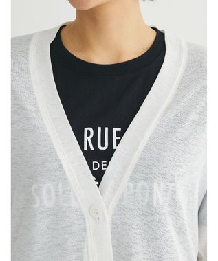 Green Parks Ｖネックシアーカットカーディガン Off White