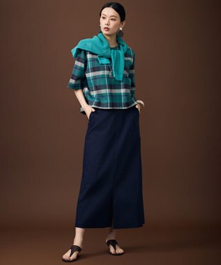 自由区 ファンクショナルナロー スカート ネイビー