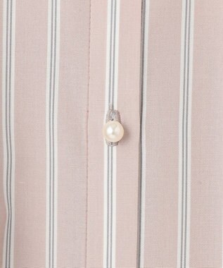 ANY SIS 【洗える】バックシャンイージーケア シャツ ベージュ×ストライプ