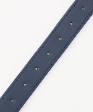 ANY 異素材コンビテープベルト ネイビーストライプ