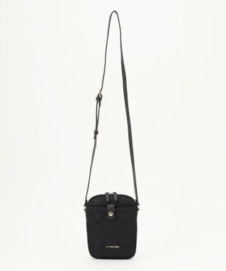 LA BAGAGERIE グリッドキルティングミニショルダー ブラック