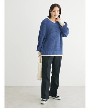 Green Parks ・Ｐｅｔｉｔ　Ｆｌｅｕｒ　レイヤード風ハイショクニット Blue