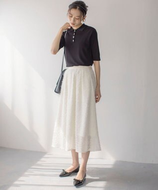 組曲 S シア－ニットポロ ブラック系