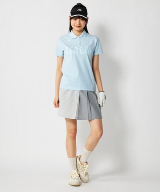 FILA GOLF／marie claire 【Kappa】ハーフプリーツスカート ライトグレー