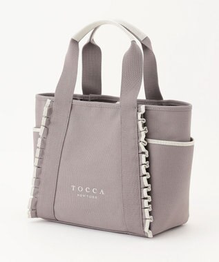 TOCCA FRILL CANVASTOTE キャンバストートバッグ ライトグレー系