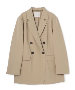UNFILO ウールライク ダブルブレスト ジャケット ベージュ