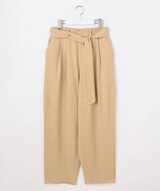 自由区 S セルロースコットンチノコクーンシルエット パンツ ベージュ