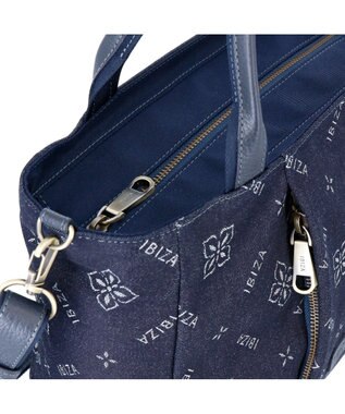 IBIZA アスール　ロゴデニム　2WAYバッグ 紺