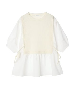 Green Parks テレコドッキングチュニック Ecru