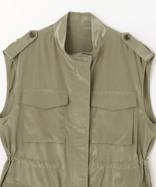 GRACE CONTINENTAL ミリタリーロングジレ カーキ