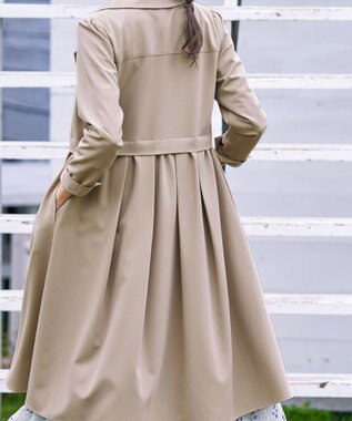Tiaclasse 【洗える】フレアトレンチコート グレージュ