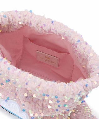 TOPKAPI 【TREASURE TOPKAPI】スパンコール エンブロイダリー刺繍 巾着 バッグ / ポーチ ピンク