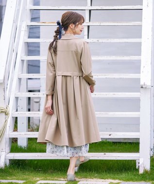 Tiaclasse 【洗える】フレアトレンチコート グレージュ