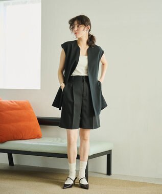 ストレートシルエットハーフパンツ