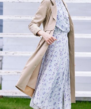 Tiaclasse 【洗える】フレアトレンチコート グレージュ