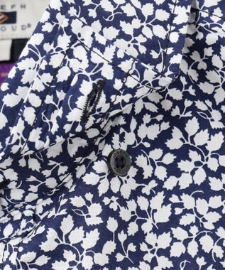 JOSEPH ABBOUD 【リバティー柄】プリントシャツ ダルブルー系5