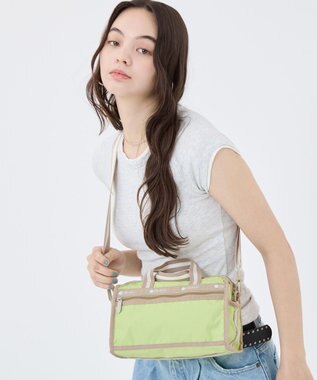 LeSportsac MINI DUFFEL CROSSBODY/スペクテイターライム/ボーン
