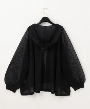 GRACE CONTINENTAL メッシュニットフーディー ブラック