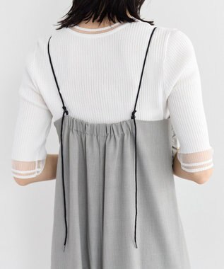 YECCA VECCA ラッフルキャミオールインワン Gray