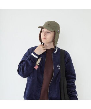 林八百吉商店 Champion　CNタフタアビエイターキャップ カーキ