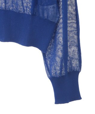 earth music&ecology 接触冷感シアークルーニットカーディガン Blue