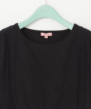 TOCCA 【洗える！】BI COLOR PONPON KNIT ニットドレス ブラック系