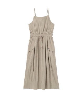 YECCA VECCA 【UVカット/遮熱/接触冷感】COOLカーゴキャミワンピース Charcoal Gray