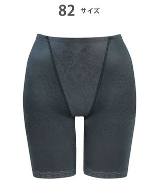 Wing ガードル 【キュッとアップパンツ】 ヒップをまるくメリハリあるラインに ラクにおなか押さえ ロング丈 KQ0745 ウイング／ワコール チャコールグレー