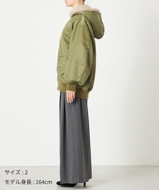 NAVE 【Nave】ファーカラーMA-1 カーキ系