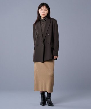 uncrave アルビニスタシフォン ハイネック カットソー（uncrave STANDARD） チャコールブラウン