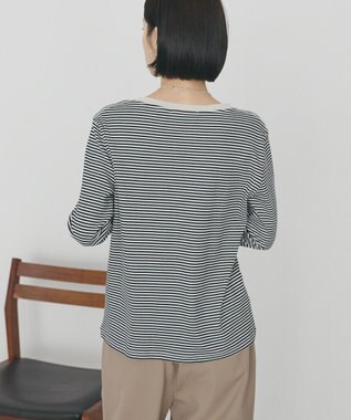 AMERICAN HOLIC 袖チュールレイヤードプルオーバー Border