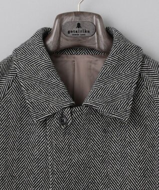 GOTAIRIKU 【山栄毛織】カントリーツイード ステンカラーコート グレー系8