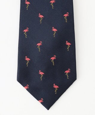 J.PRESS MEN 【J.PRESS STEPHEN WALTERS COLLECTION】フラミンゴモチーフ ネクタイ ネイビー系8
