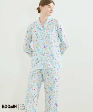 une nana cool 【ムーミン】【綿100%】 MOOMIN * une nana cool  開襟パジャマ TU