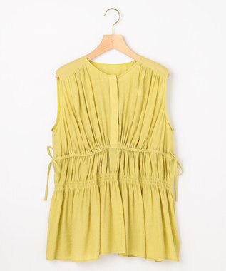 組曲 【先行予約】シアーリンクルクロス ティアードブラウス シトロン系