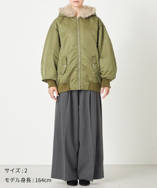 NAVE 【Nave】ファーカラーMA-1 カーキ系