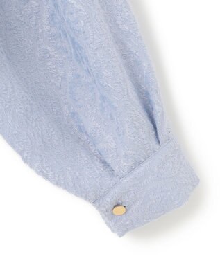 BEIGE， 【洗える】CROISETTE / ジャカードブラウス Sax